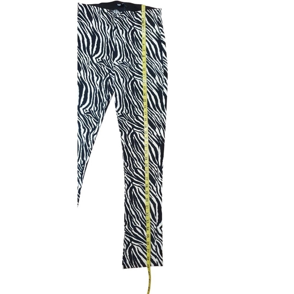 Zara Zebra Print Leggings Pants Black White Size L New without Tags. - Picture 7 of 8
